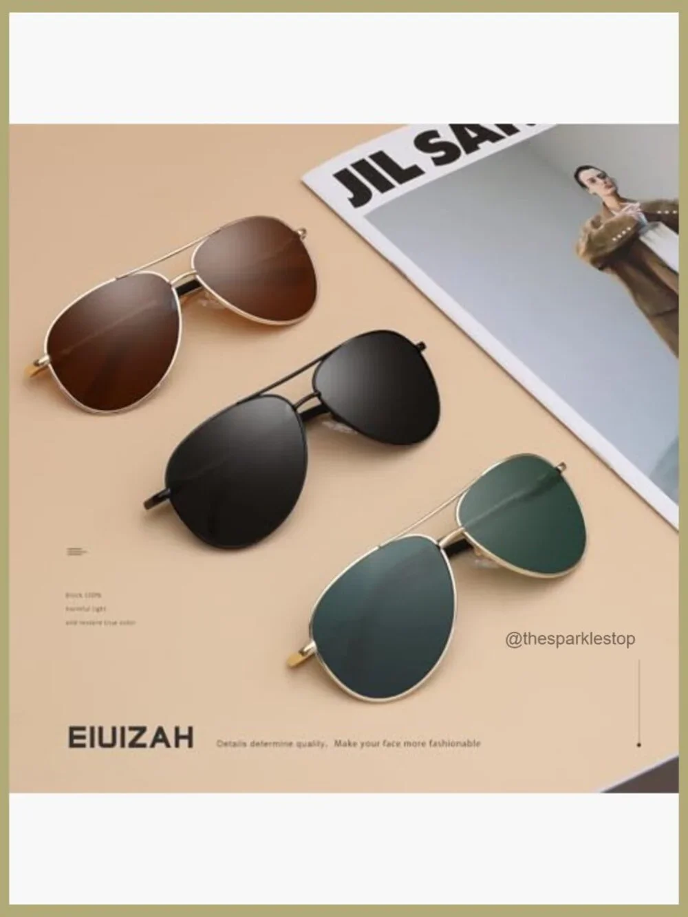 Polarized Aviator Sunglasses UV Protection Driving Fishing Metal Frame